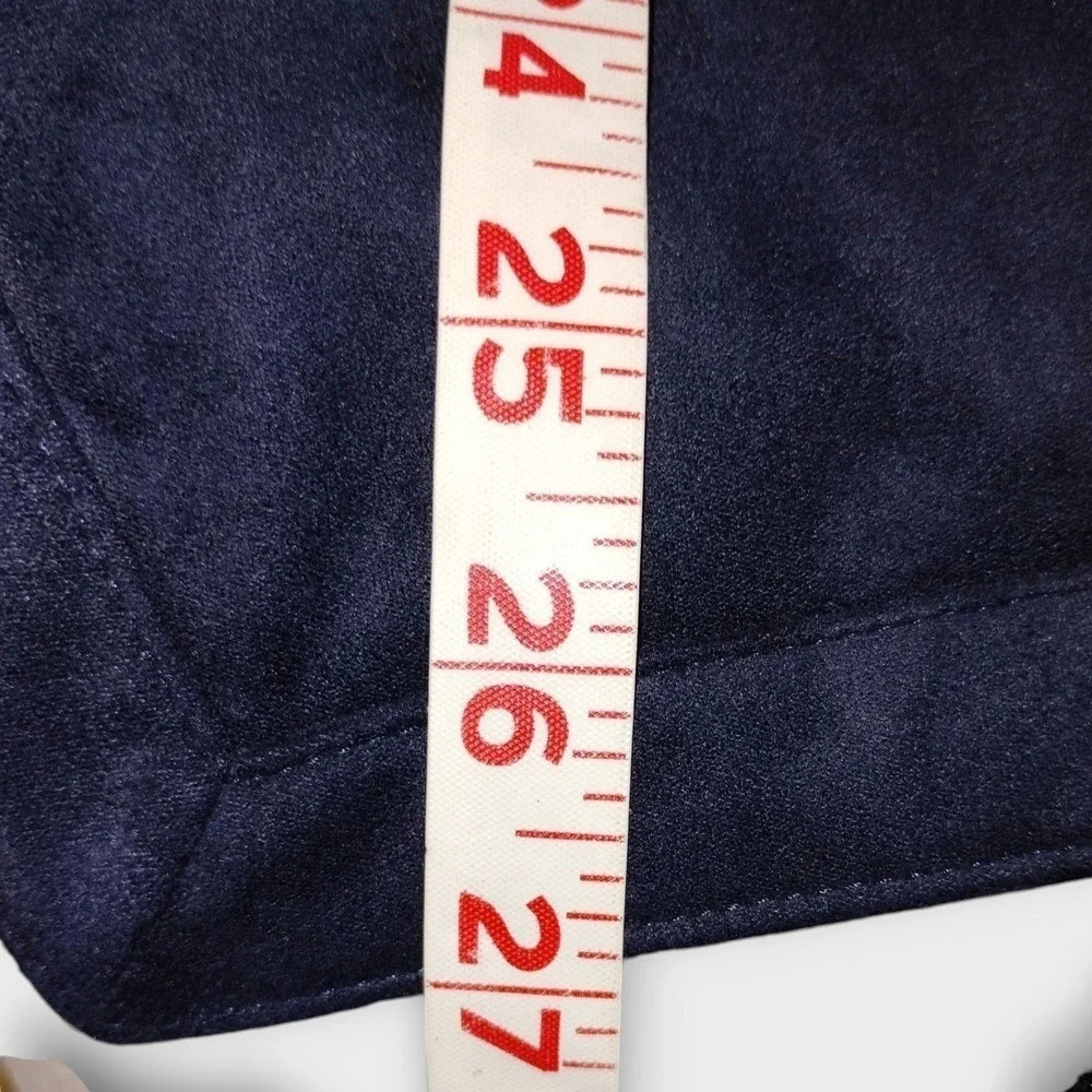 J Jill Faux Suede Jacket Sz L Blazer Draped Womens Career Business Casual Blue‎